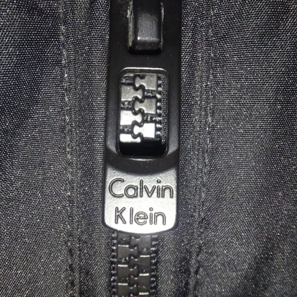 Calvin Klein Outerwear Black Polyester Coat Jacket W/ Detachable Zipper Hood XXL - Picture 8 of 9